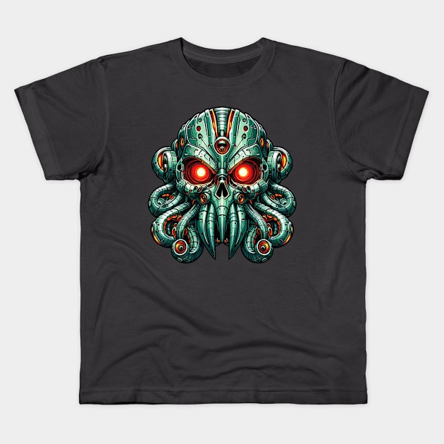 Biomech Cthulhu Overlord S01 D15 Kids T-Shirt by Houerd